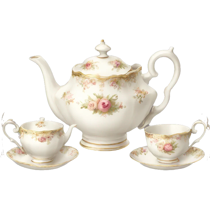 tea set victorian emoji