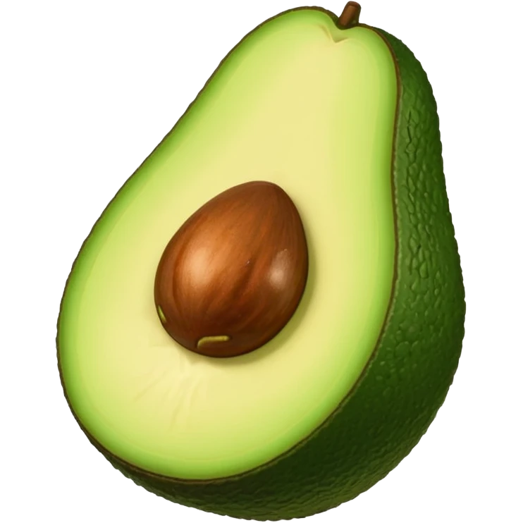 Cartoon Half Avocado emoji