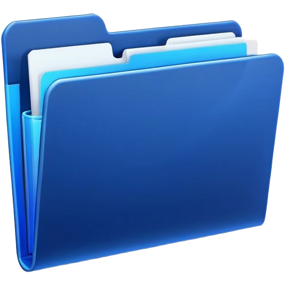 dark blue neon file folder emoji