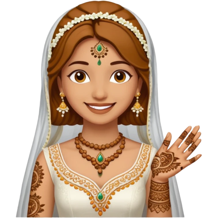 bride in mehendi Ceremony emoji