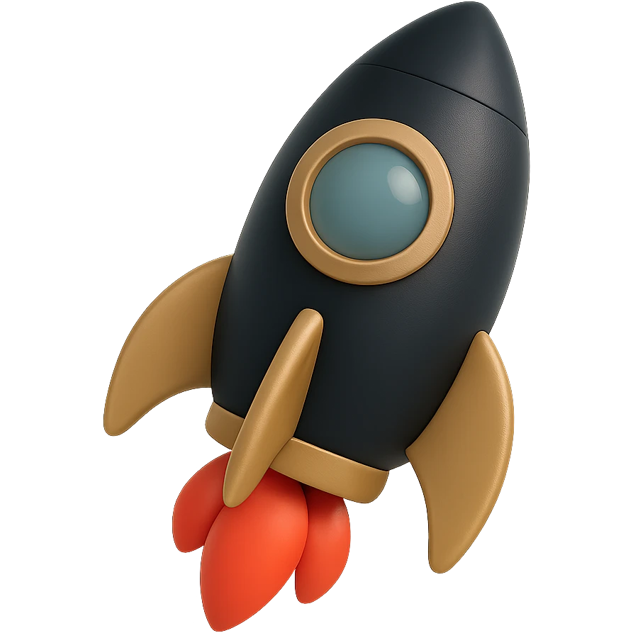 colorful rocket ship emoji