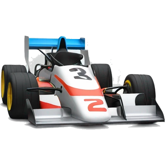 Formula race car with an engine icon on top to showcase tuning emoji