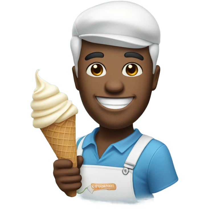 Ice cream Man handing you ice cream emoji