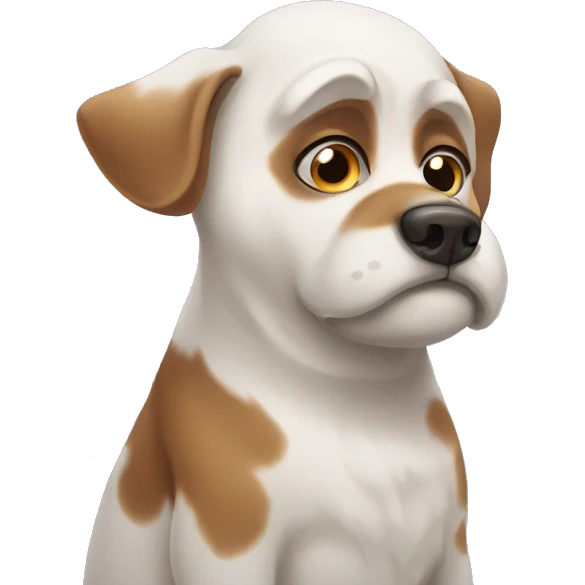 Dog waiting for message  emoji