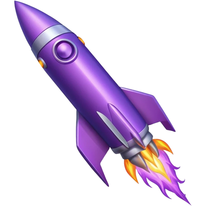purple rocket purple flame emoji