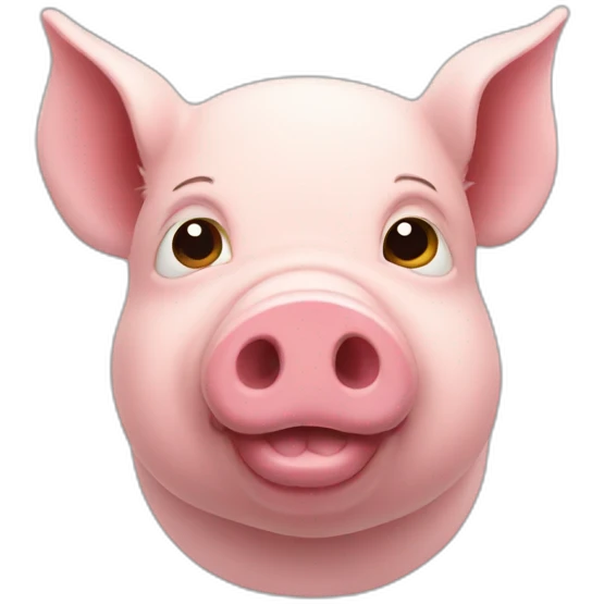 A colored pig emoji