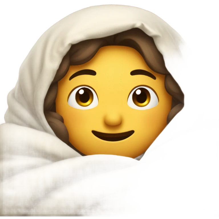 Cozy in bed  emoji
