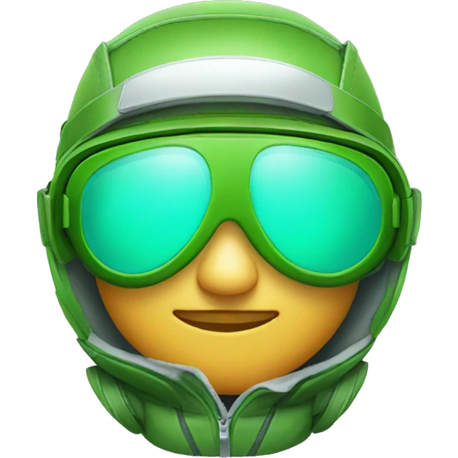 cool Green aviator goggles emoji