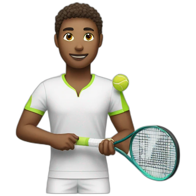 tennis player with racquet emoji