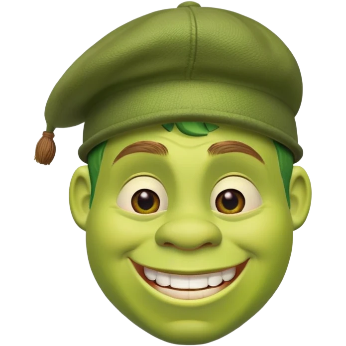 Шрек в кепке emoji