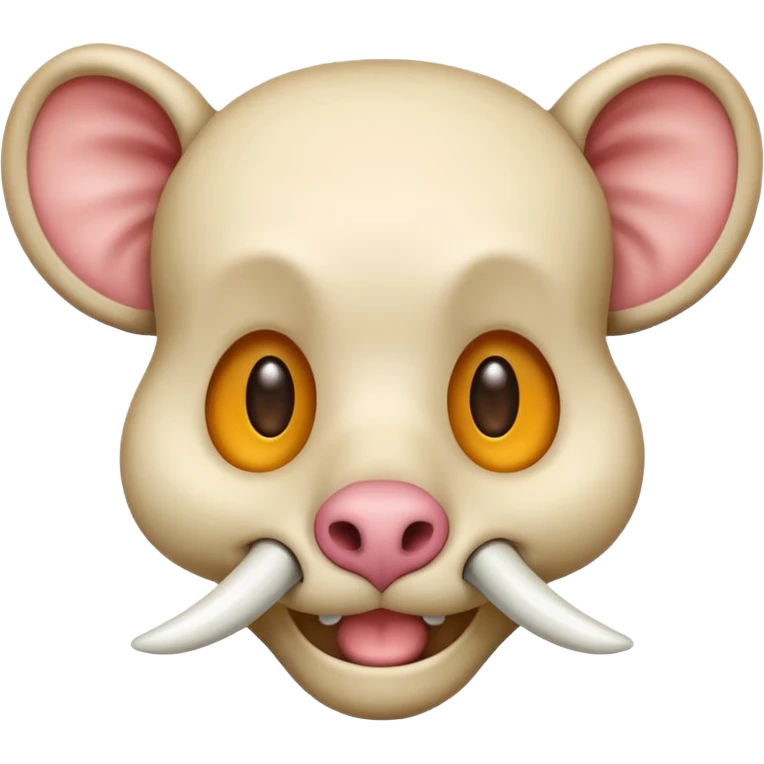 square head animal head emoji with eyes and mouth bone structre  emoji