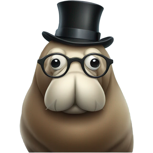 Walrus wearing a monocle emoji