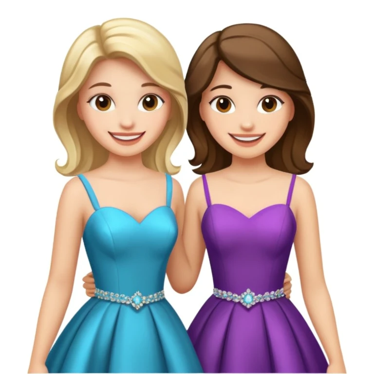 girls in a prom emoji