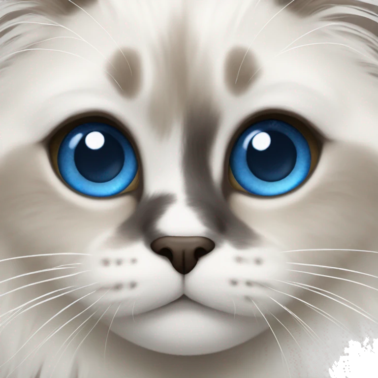 Ragdoll with blue eyes emoji