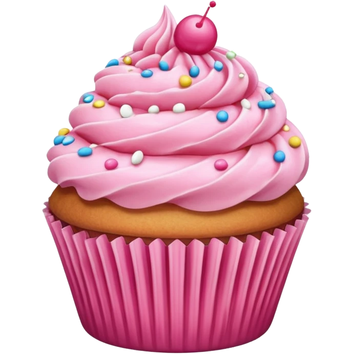 cupcake with pink icing emoji