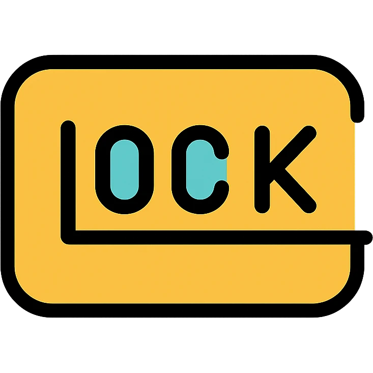 Glock logo, stylized as a modern flat icon emoji