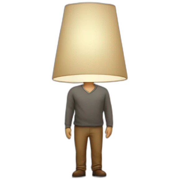 man with lampshade on head emoji