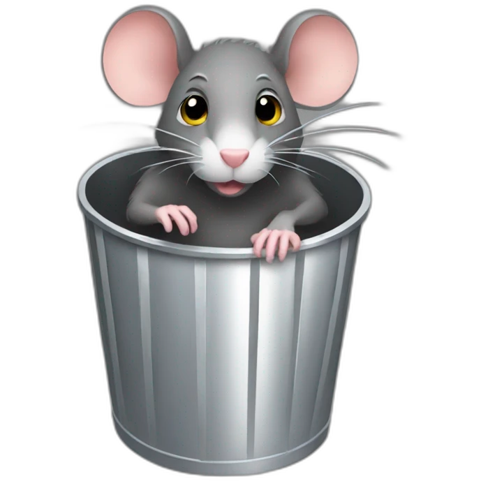 rat in a trash can emoji