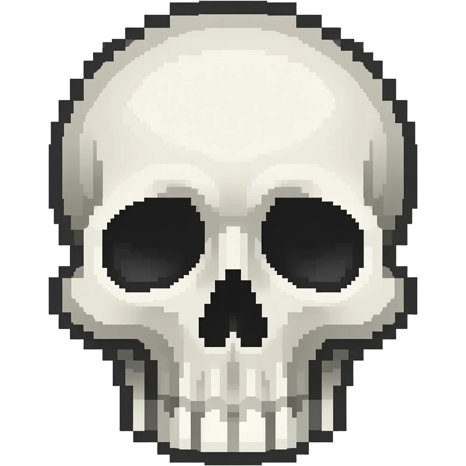 pixel skull emoji