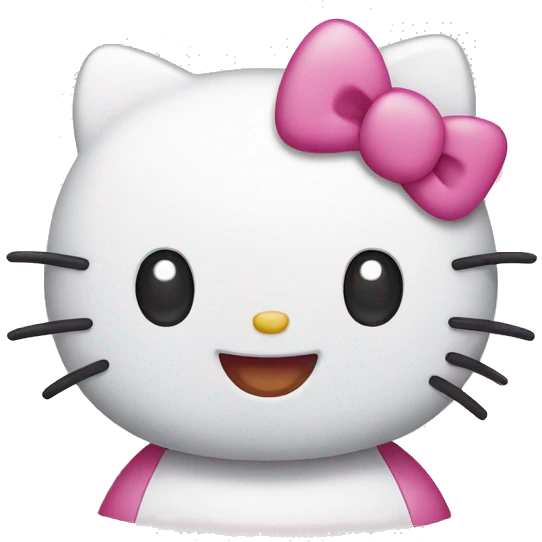 Hello kitty smiling  emoji