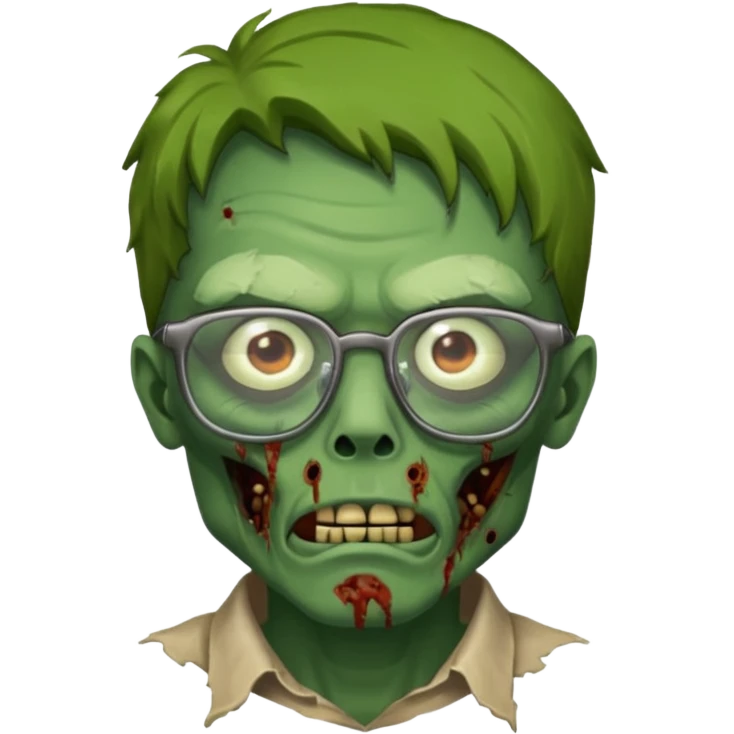 glasses zombie emoji