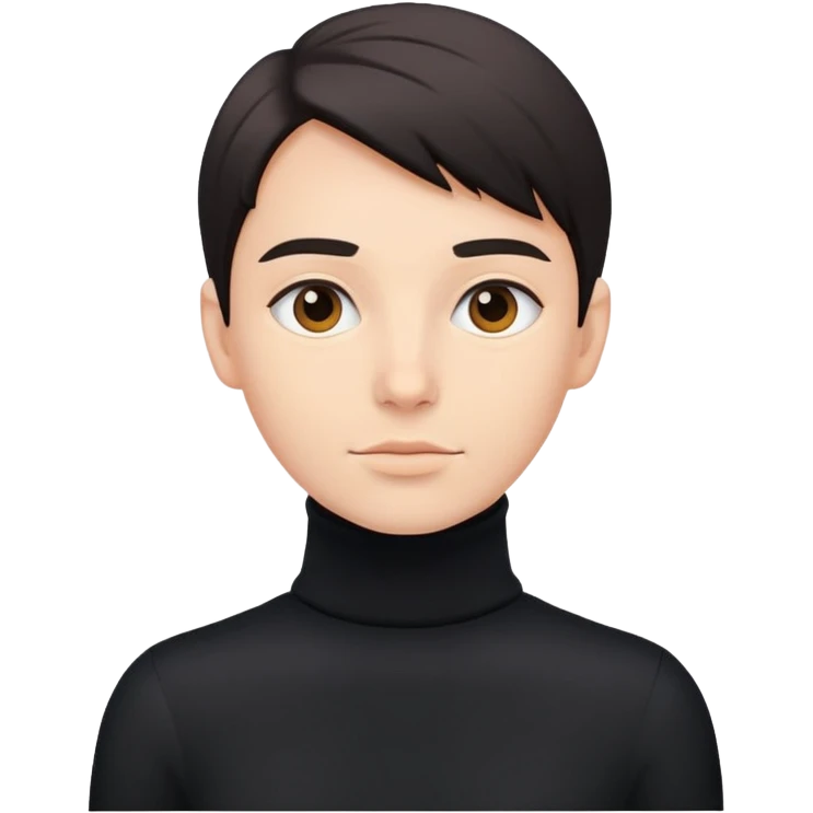 designer wearing all black tutrleneck emoji