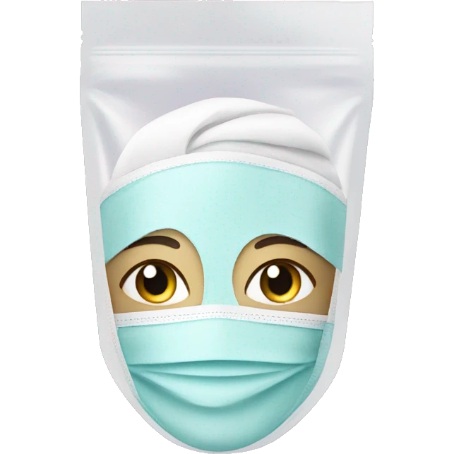 Skin care mask in a bag emoji