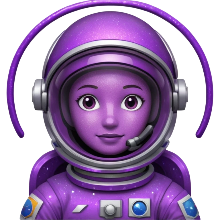 glitter purple astronaut emoji