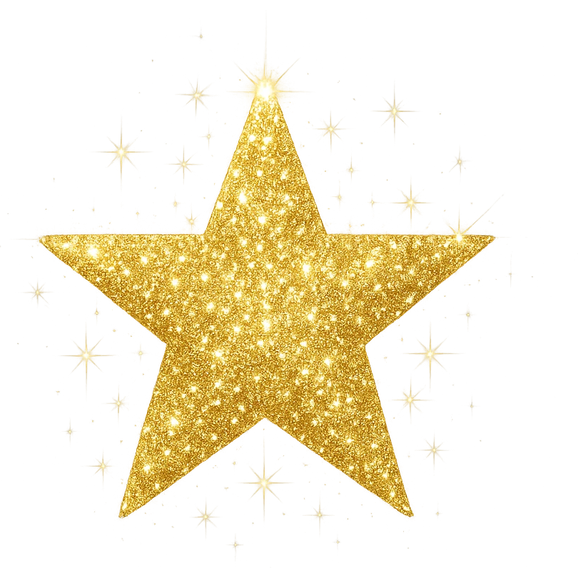 glittery star object, shiny, sparkling, no background emoji