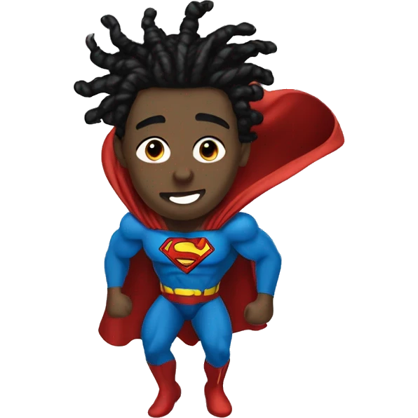 Superman with dreads emoji