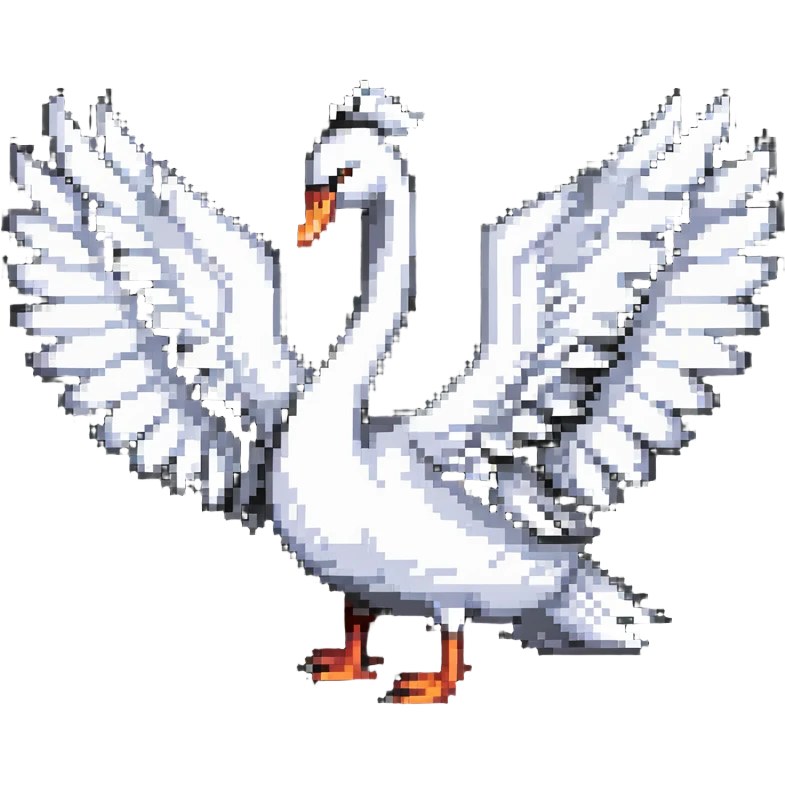 swan with wings spread emoji