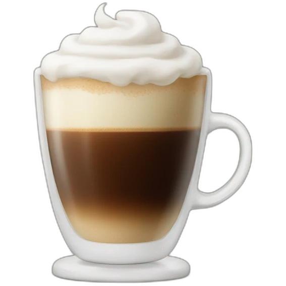Coffee with frothing emoji