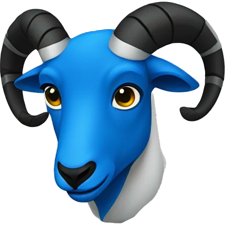 Blue ram (simple) emoji