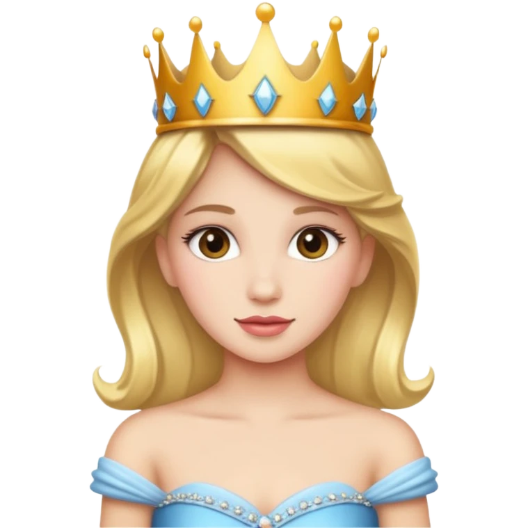 Prom Princess with crown  emoji