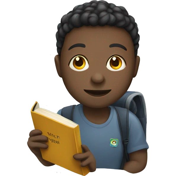pupil with a book emoji
