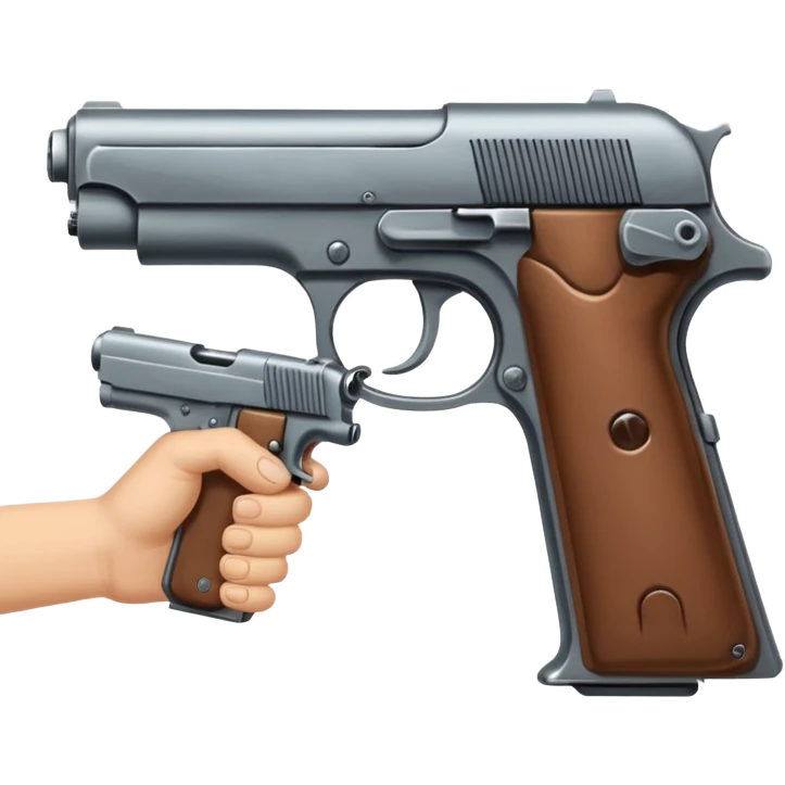 due mani messe come una pistola verso l’alto  emoji