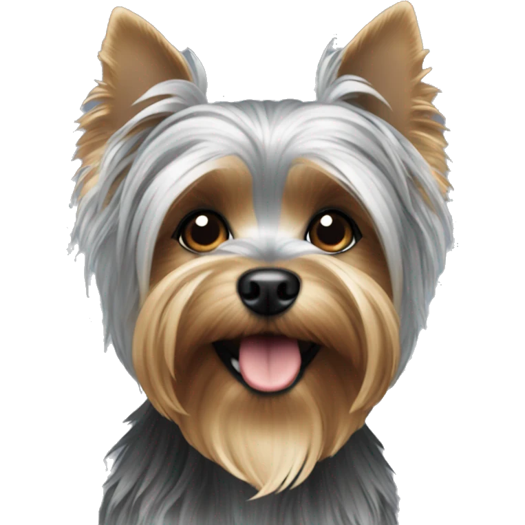 Silver yorkie dog emoji