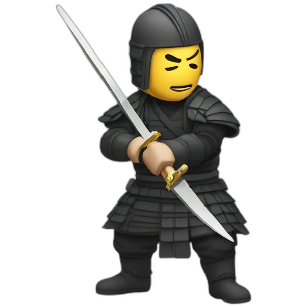 Samourai cutting fiat money emoji