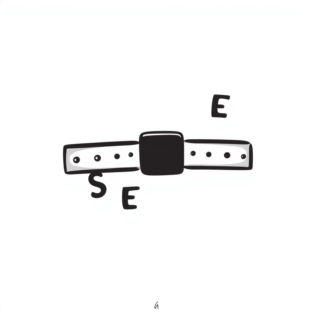 A belt with the letters S and E emoji