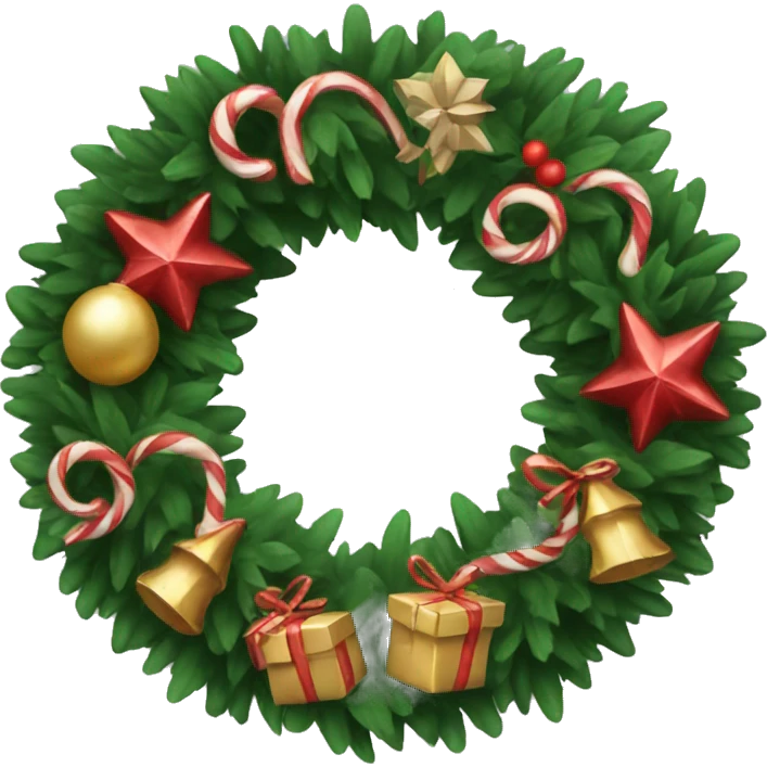 Christmas wreath emoji