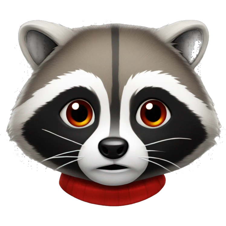 racoon with red beart emoji