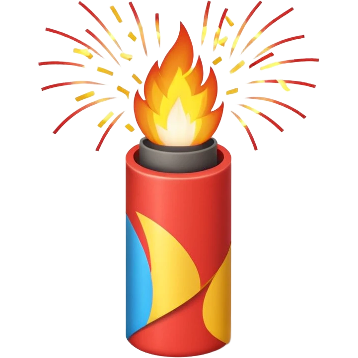 Fire crackers realistic  emoji