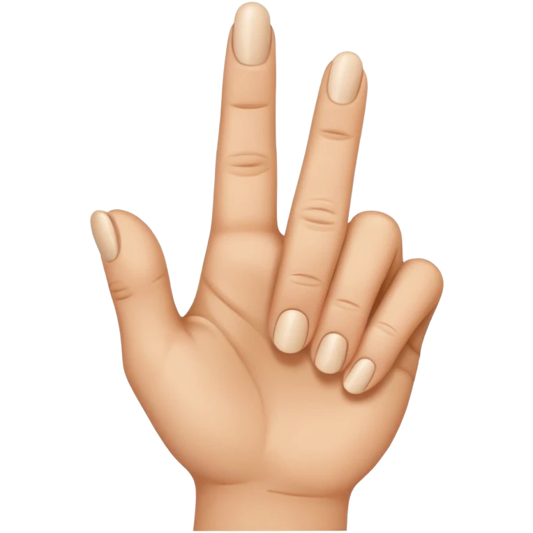 create hand middle finger only down the rest are up emoji