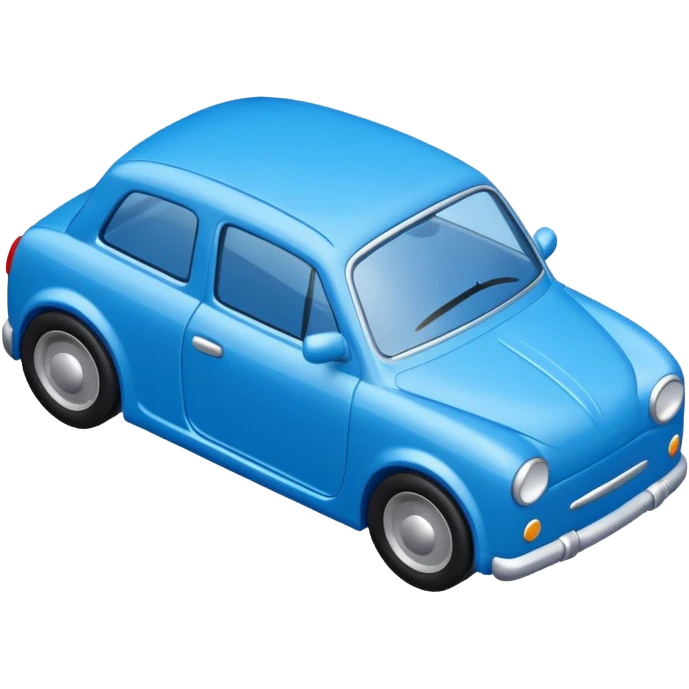 create cute Toy car blue color from top view emoji