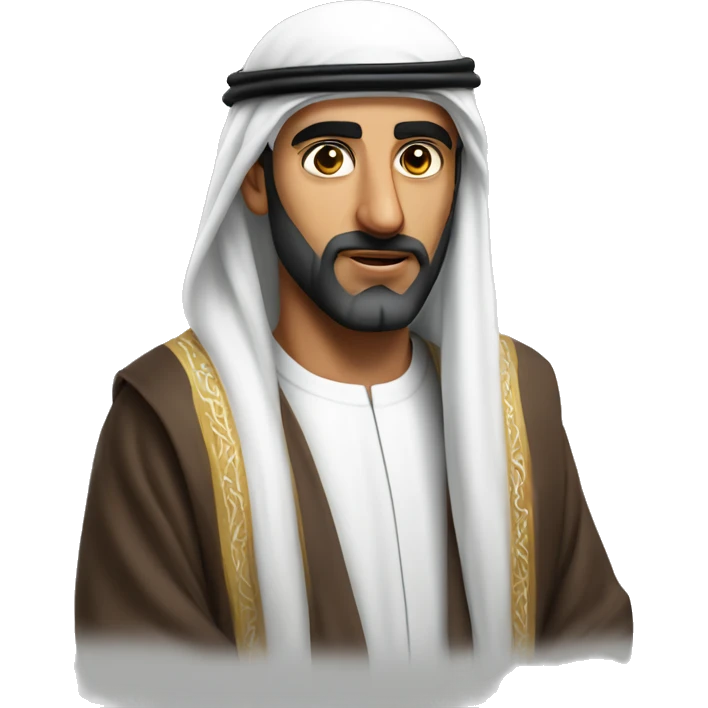 arab sheikh photorealistic serious emoji