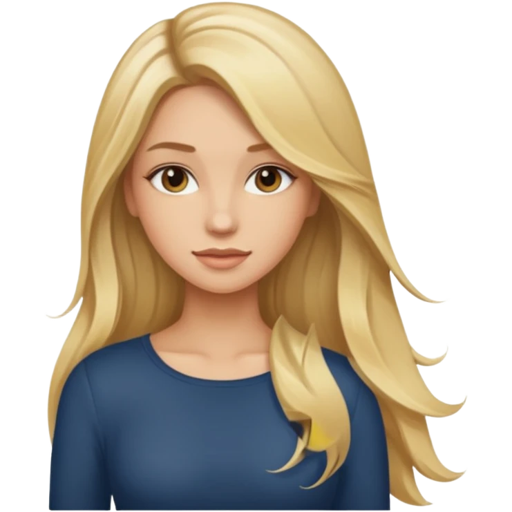 Blonde balayage Hair down to the  butt women emoji