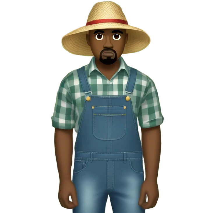 Kanye west as a farmer emoji