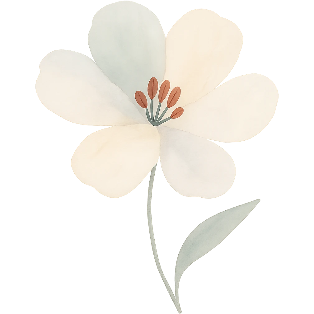 flower, watercolor art style emoji