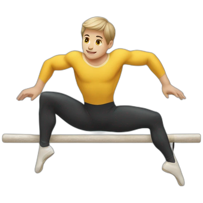 Boy Gymnast who is doing pommel horse emoji