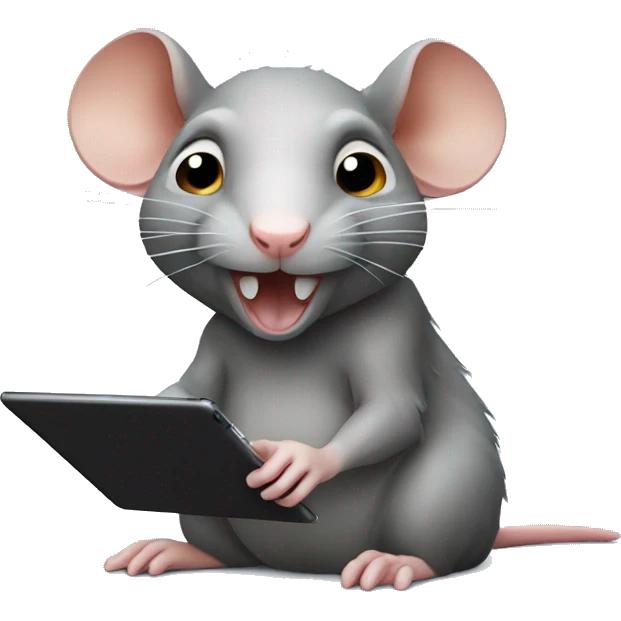 rat with ipad emoji